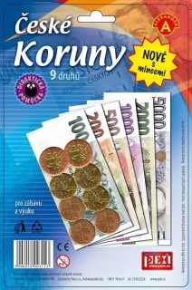 České koruny s mincemi